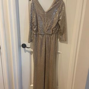 Calvin Klein Formal Champagne Gold full length dress